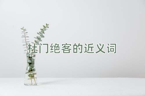 杜门绝客的近义词