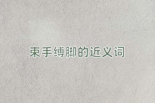 束手缚脚的近义词