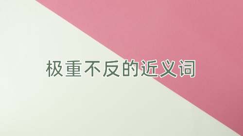 极重不反的近义词