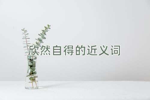 欣然自得的近义词