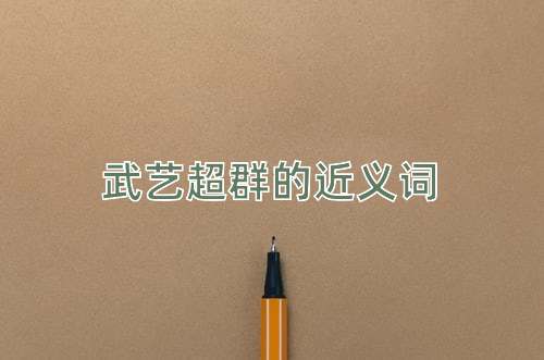 武艺超群的近义词