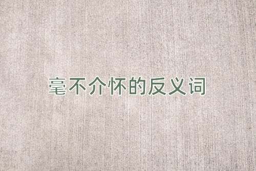 毫不介怀的反义词