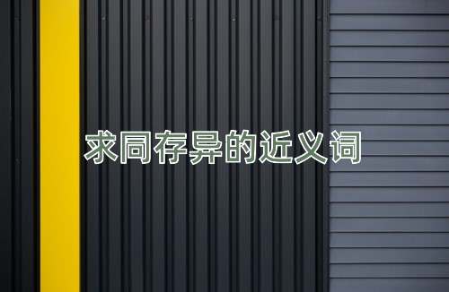 求同存异的近义词