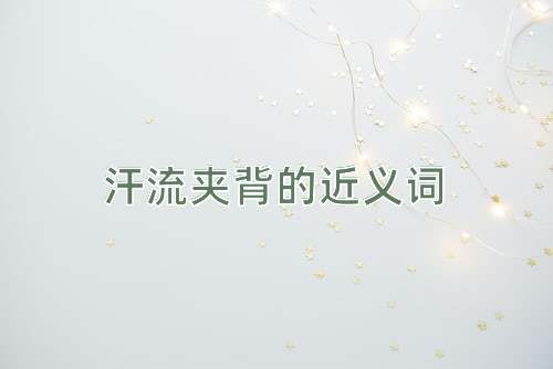 汗流夹背的近义词