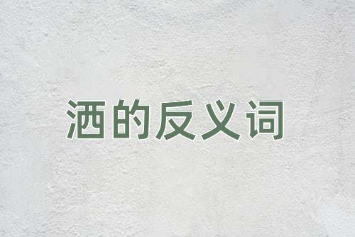 洒的反义词