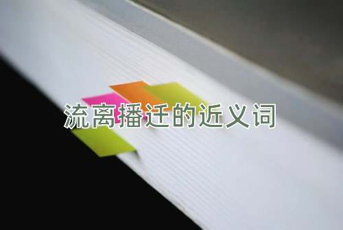 流离播迁的近义词