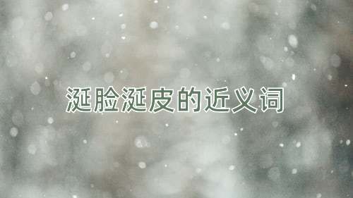 涎脸涎皮的近义词