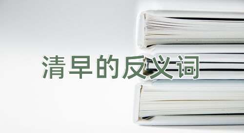 清早的反义词