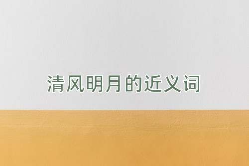 清风明月的近义词