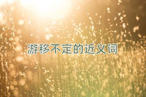 游移不定的近义词