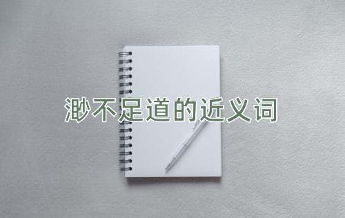 渺不足道的近义词