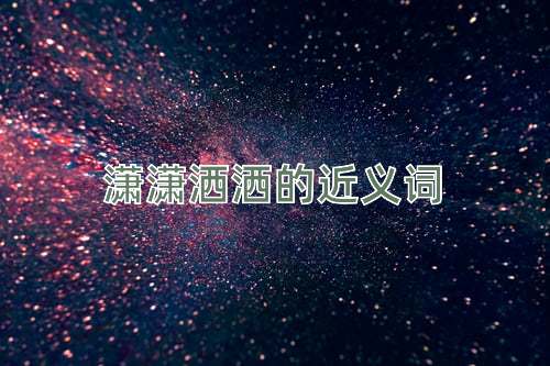 潇潇洒洒的近义词