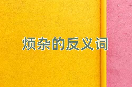 烦杂的反义词