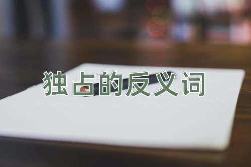 独占的反义词