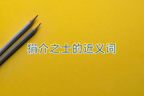 狷介之士的近义词