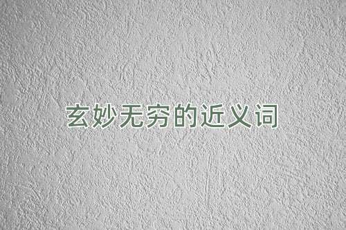 玄妙无穷的近义词