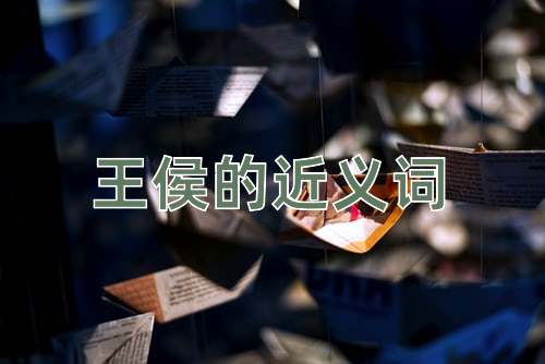 王侯的近义词