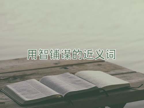 用智铺谋的近义词