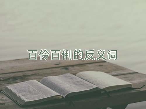 百伶百俐的反义词