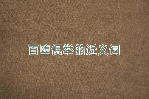 百堕俱举的近义词
