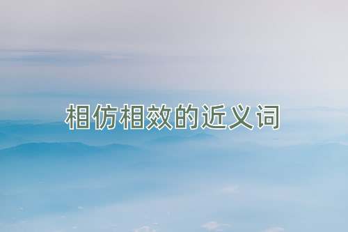相仿相效的近义词
