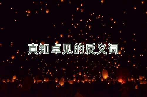 真知卓见的反义词