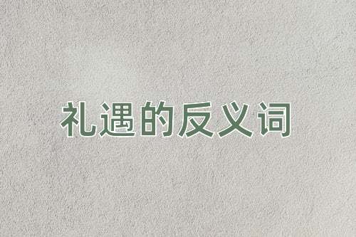 礼遇的反义词