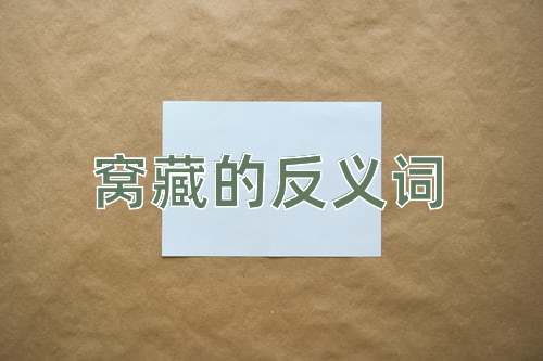 窝藏的反义词