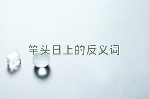 竿头日上的反义词