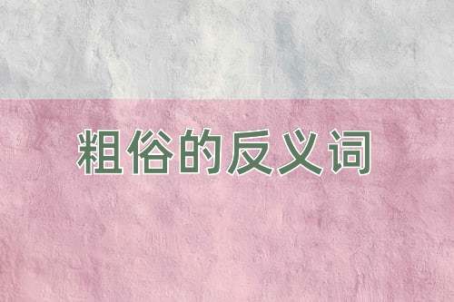 粗俗的反义词