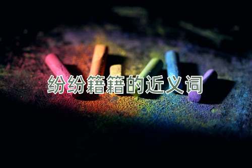 纷纷籍籍的近义词