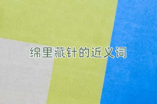 绵里藏针的近义词