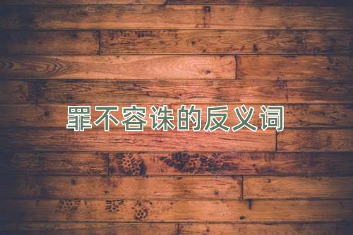 罪不容诛的反义词