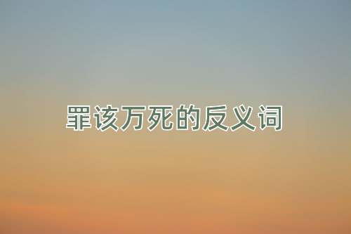 罪该万死的反义词