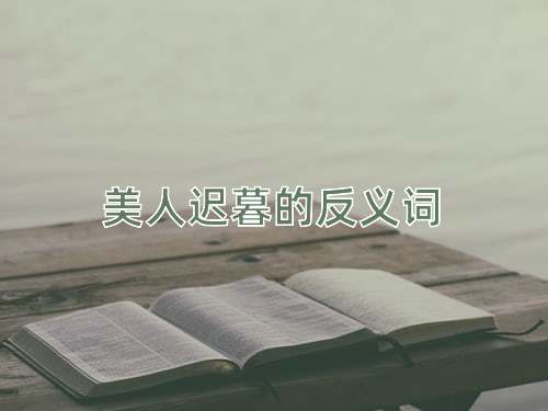 美人迟暮的反义词