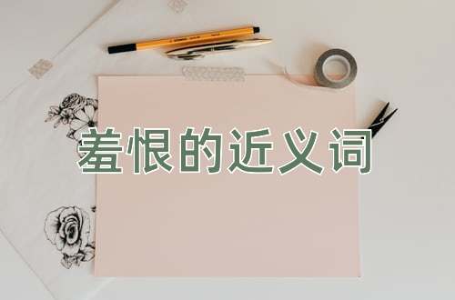 羞恨的近义词