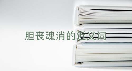 胆丧魂消的近义词
