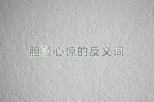 胆颤心惊的反义词