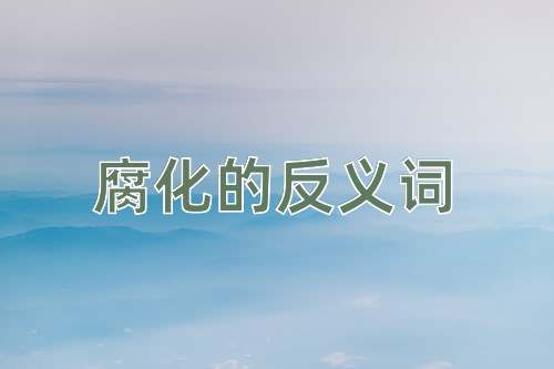 腐化的反义词