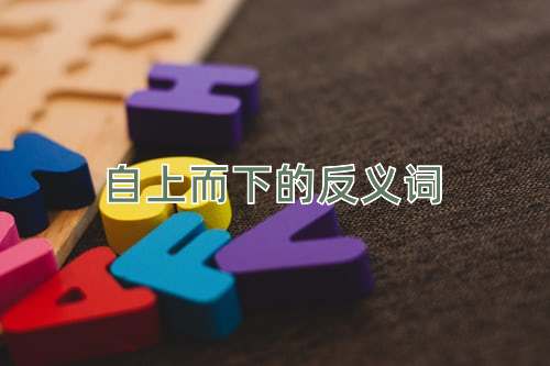 自上而下的反义词