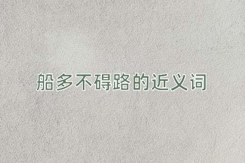 船多不碍路的近义词
