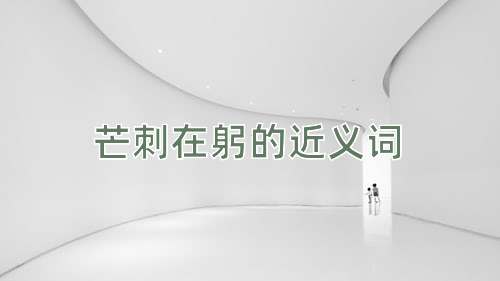 芒刺在躬的近义词