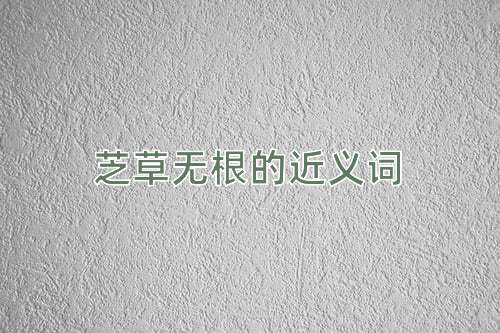 芝草无根的近义词
