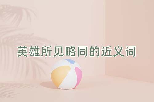 英雄所见略同的近义词