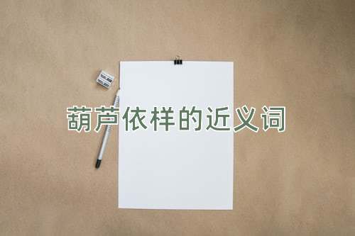 葫芦依样的近义词