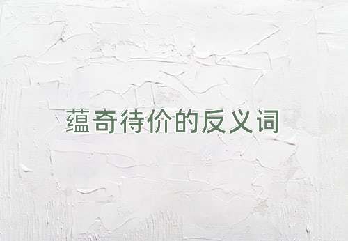 蕴奇待价的反义词