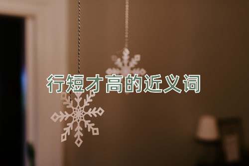 行短才高的近义词