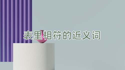 表里相符的近义词
