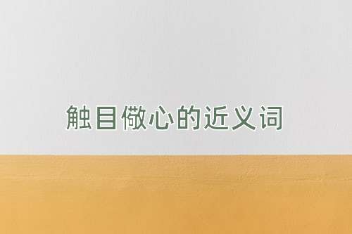 触目儆心的近义词