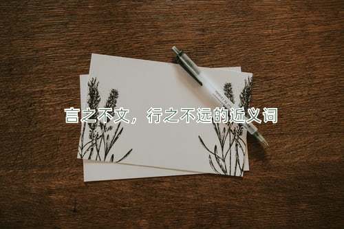 言之不文，行之不远的近义词